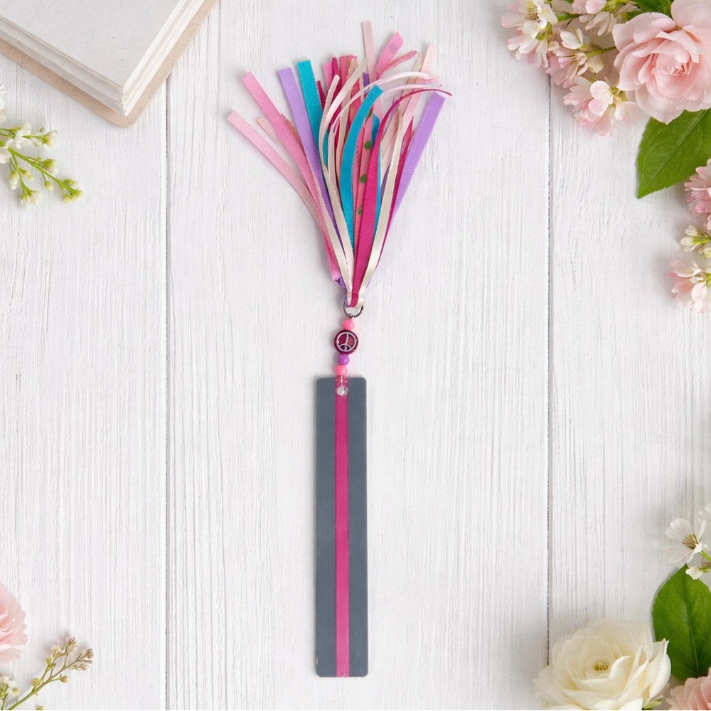 Tassel Bookmark with Pink Accents